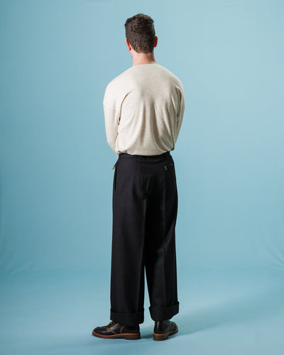 MotivMfg Mono Trousers - Red Rain Charcoal "Redpath" Flannel - Standard & Strange