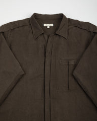 MotivMfg Obscure Work Shirt - Espresso Silk Linen Extra Large / 52 - Standard & Strange