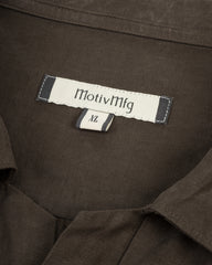 MotivMfg Obscure Work Shirt - Espresso Silk Linen Extra Large / 52 - Standard & Strange