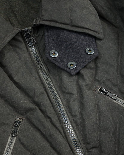 MotivMfg Radium Down Jacket - Black Waxed Cotton - Standard & Strange