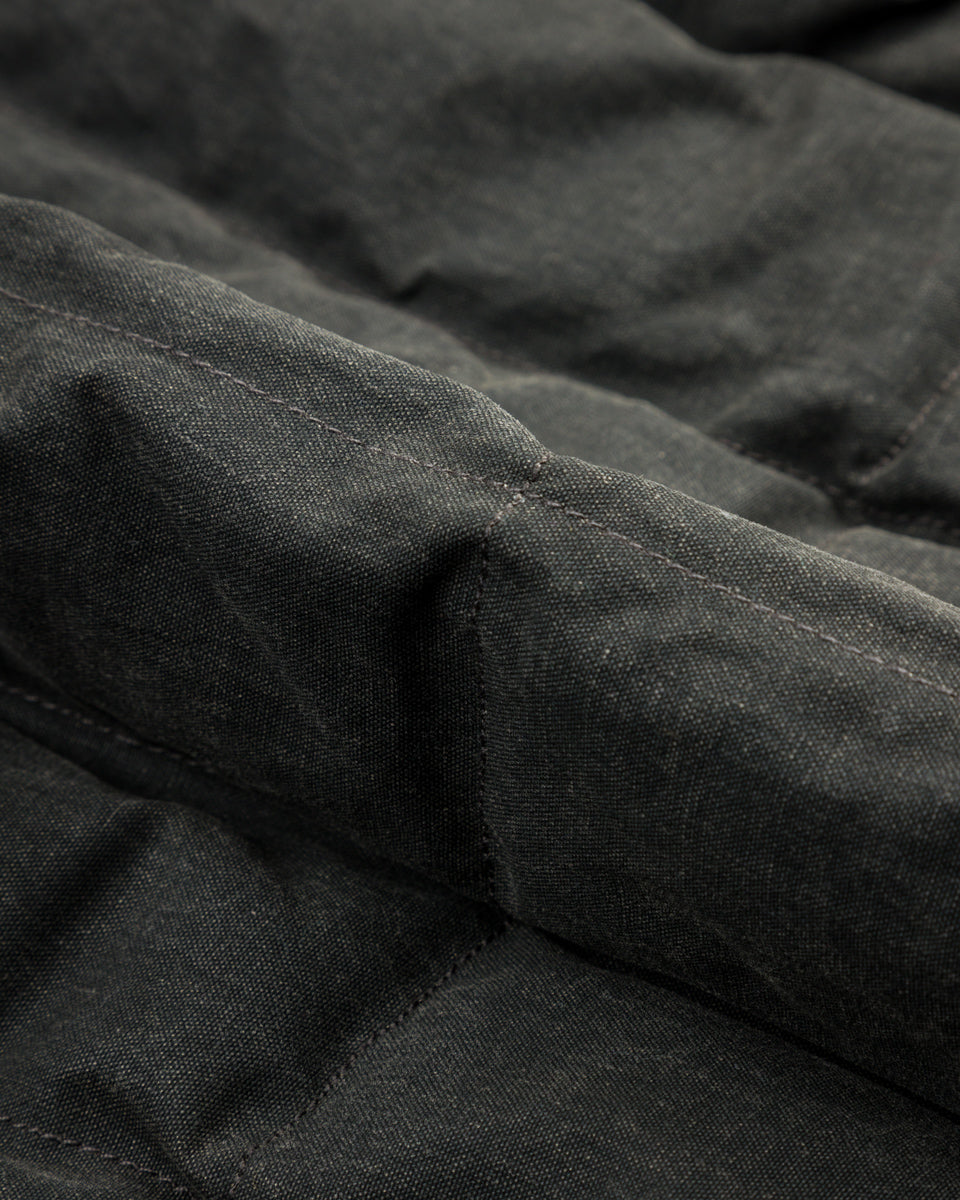 MotivMfg Radium Down Jacket - Black Waxed Cotton - Standard & Strange
