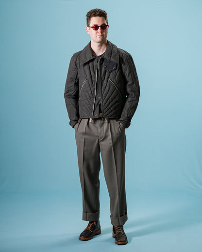 MotivMfg Radium Down Jacket - Black Waxed Cotton - Standard & Strange