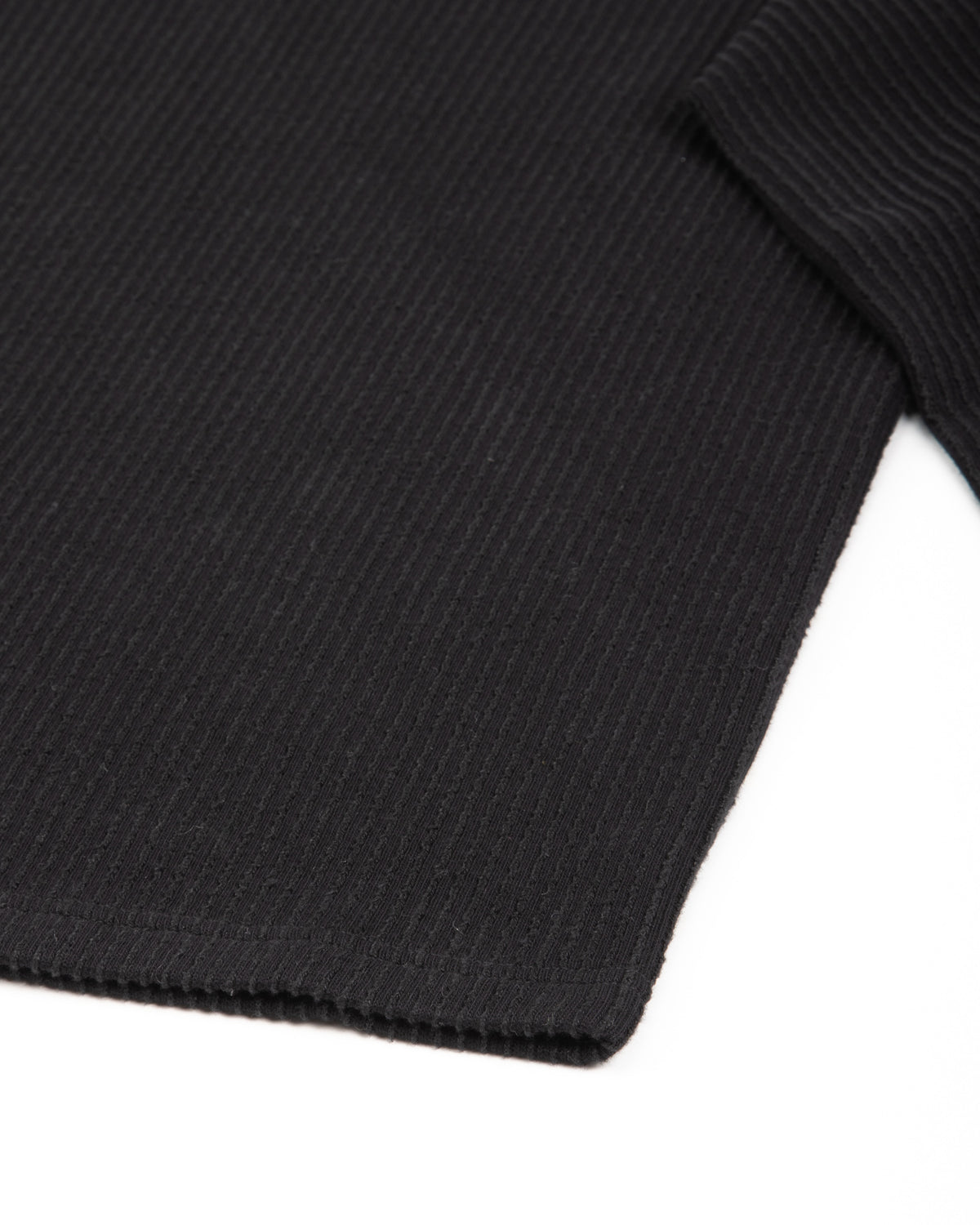 MotivMfg Swedish Thermal Shirt - Black Cotton/Linen Rib Jersey - Standard & Strange