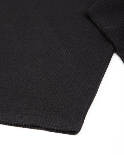 MotivMfg Swedish Thermal Shirt - Black Cotton/Linen Rib Jersey - Standard & Strange