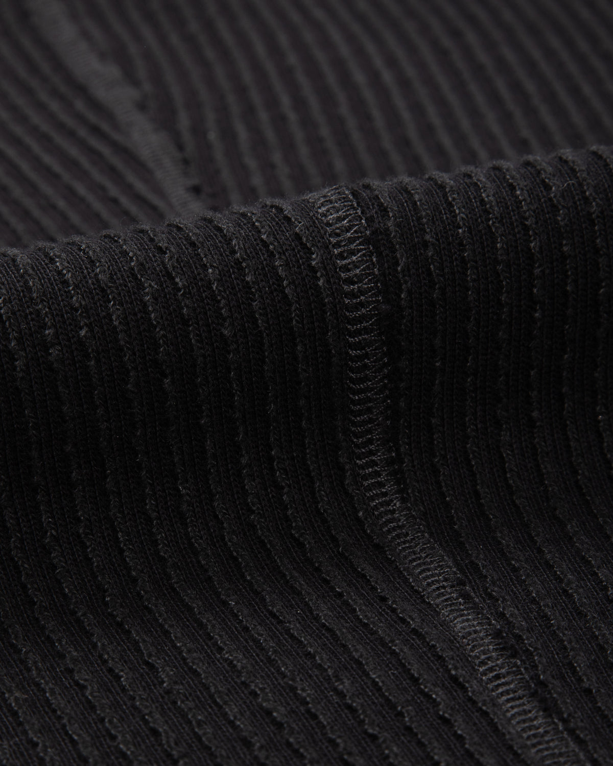 MotivMfg Swedish Thermal Shirt - Black Cotton/Linen Rib Jersey - Standard & Strange