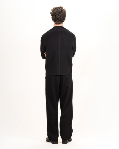 MotivMfg Swedish Thermal Shirt - Black Cotton/Linen Rib Jersey - Standard & Strange