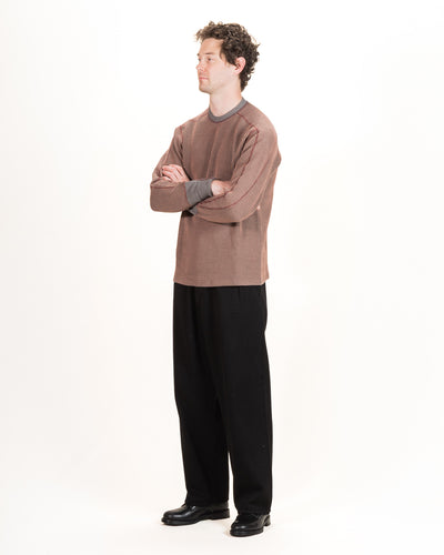 MotivMfg Swedish Thermal Shirt - Garnet Cotton/Linen Rib Jersey - Standard & Strange
