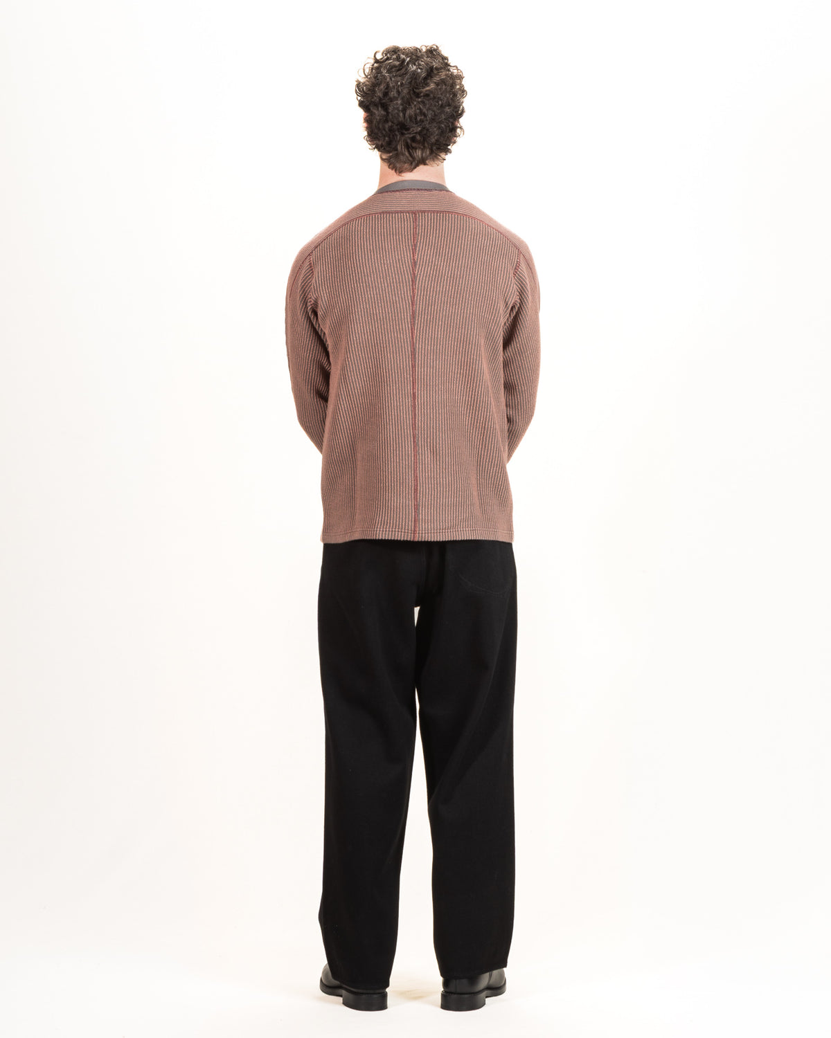 MotivMfg Swedish Thermal Shirt - Garnet Cotton/Linen Rib Jersey - Standard & Strange