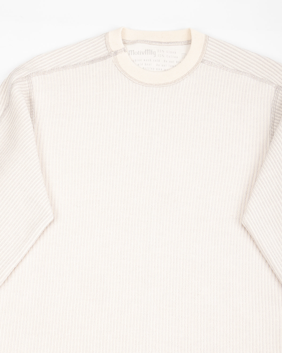 MotivMfg Swedish Thermal Shirt - Natural Cotton/Linen Rib Jersey - Standard & Strange