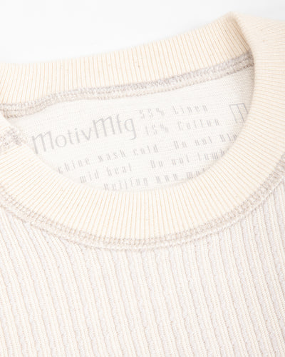 MotivMfg Swedish Thermal Shirt - Natural Cotton/Linen Rib Jersey - Standard & Strange