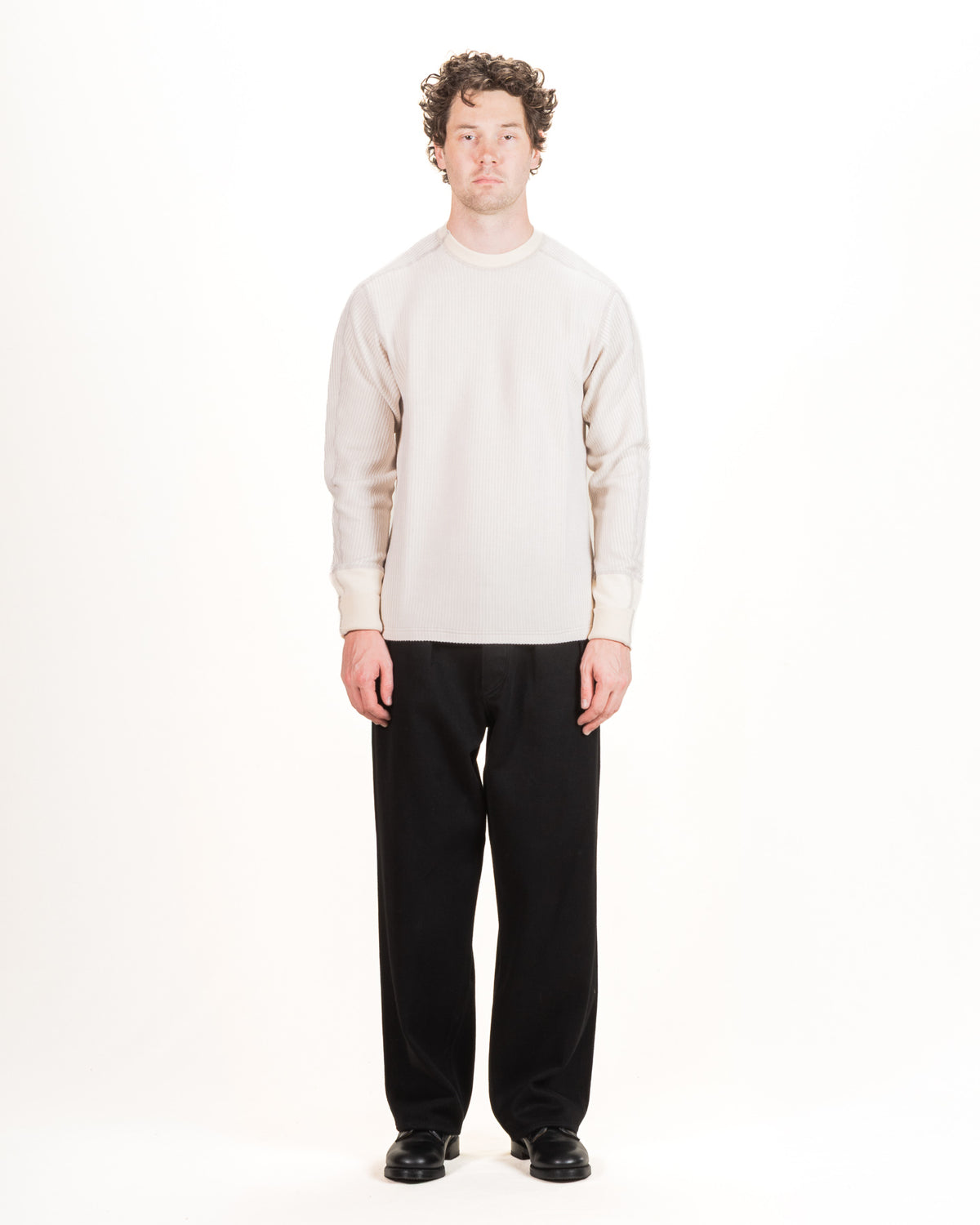 MotivMfg Swedish Thermal Shirt - Natural Cotton/Linen Rib Jersey - Standard & Strange
