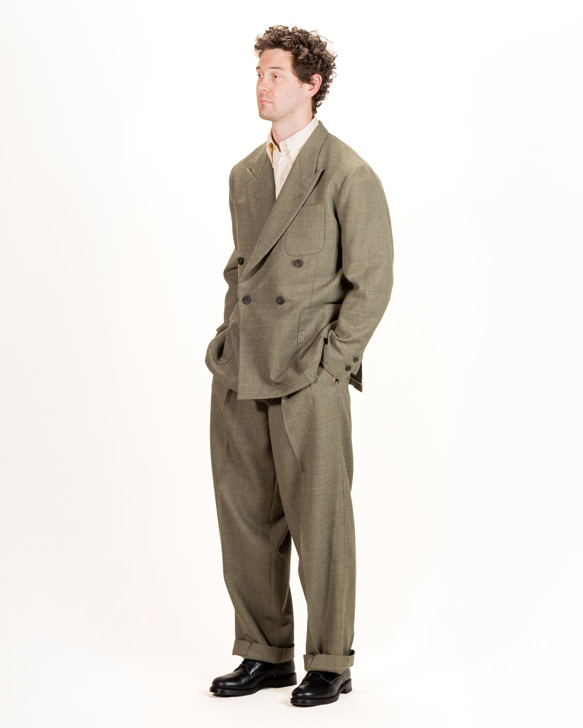 MotivMfg Trio Jacket - Sage Micro Check Suiting - Standard & Strange