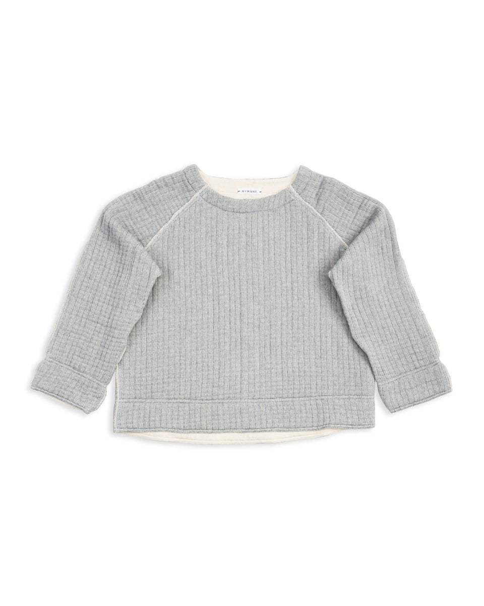 Nymane Together Quilted Sweatshirt - Natural/Indigo - Standard & Strange