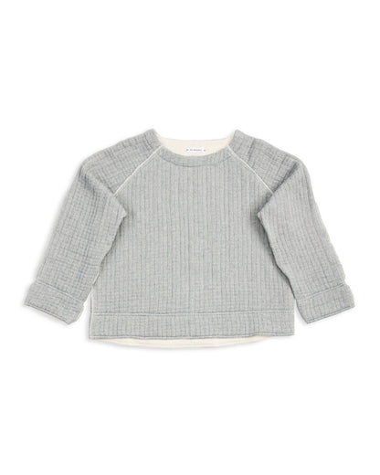 Nymane Together Quilted Sweatshirt - Natural/Indigo - Standard & Strange