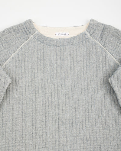 Nymane Together Quilted Sweatshirt - Natural/Indigo - Standard & Strange