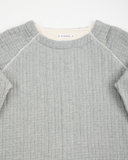 Nymane Together Quilted Sweatshirt - Natural/Indigo - Standard & Strange