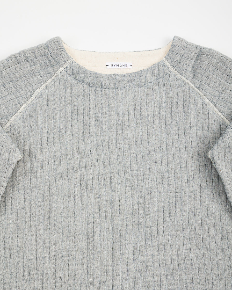 Nymane Together Quilted Sweatshirt - Natural/Indigo - Standard & Strange