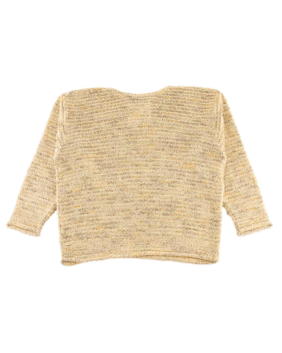 Olde Homesteader & Daughter Cotton Wrap Stitches Boat Neck Pullover - Desert 10 - Standard & Strange