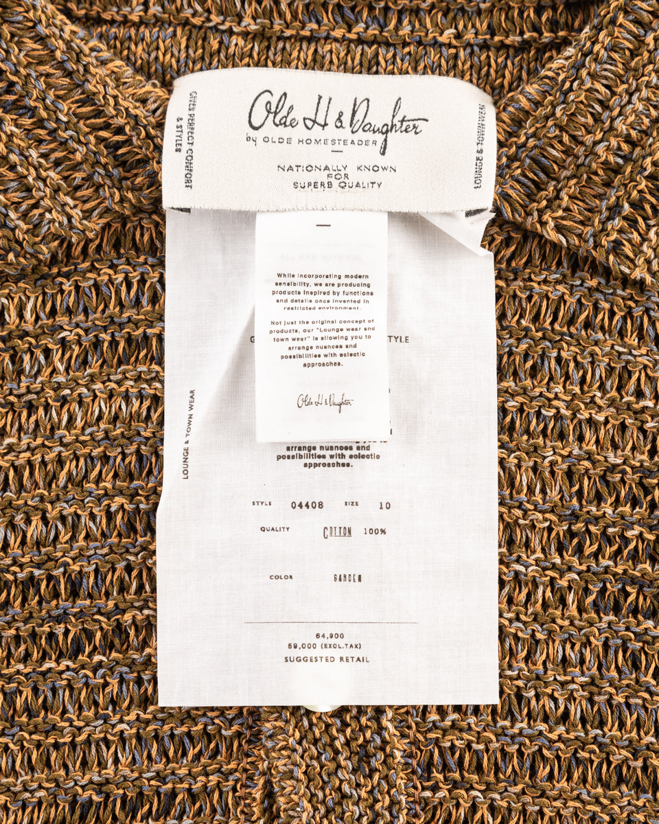 Olde Homesteader & Daughter Cotton Wrap Stitches Cardigan - Garden