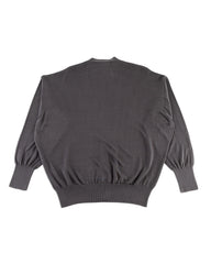 Olde Homesteader & Daughter Silk Plain Stitch V Neck Cardigan - Charcoal 10 - Standard & Strange