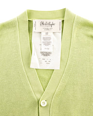 Olde Homesteader & Daughter Silk Plain Stitch V Neck Cardigan - Pistachio 10 - Standard & Strange