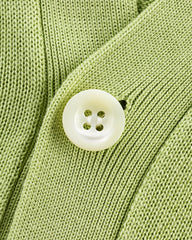 Olde Homesteader & Daughter Silk Plain Stitch V Neck Cardigan - Pistachio 10 - Standard & Strange