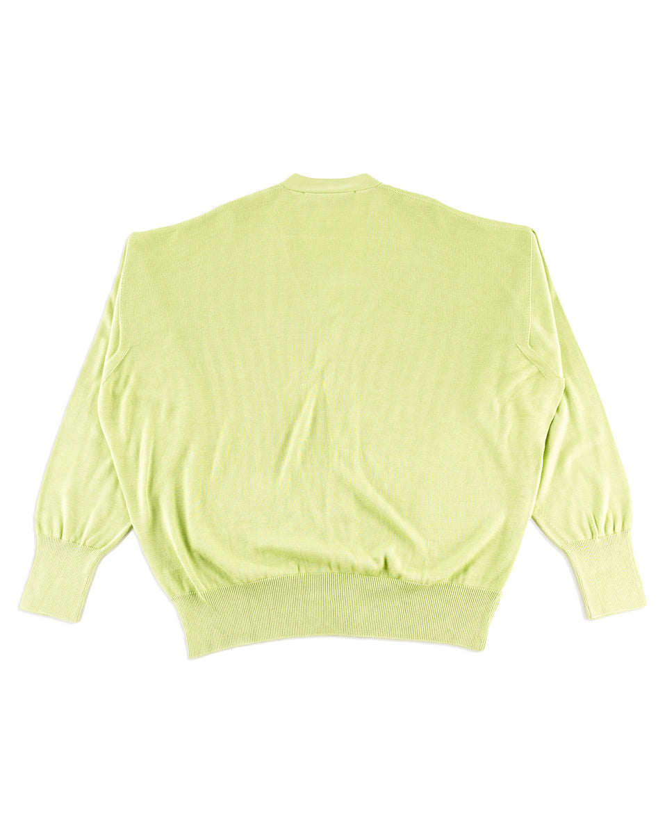 Olde Homesteader & Daughter Silk Plain Stitch V Neck Cardigan - Pistachio 10 - Standard & Strange