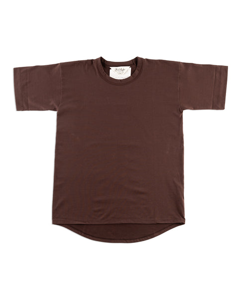 Olde Homesteader & Daughter Suvin Plain Stitch Crewneck S/S - Black Coffee - Standard & Strange