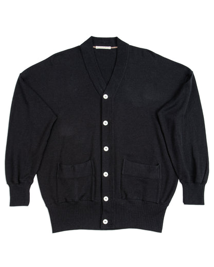 Olde Homesteader Extra Cotton Jersey Cardigan - Black - Standard & Strange