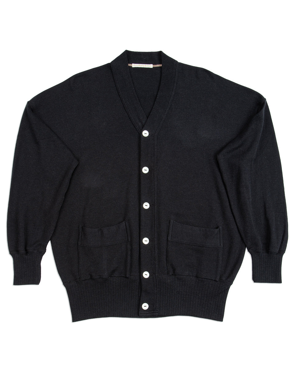 Olde Homesteader Extra Cotton Jersey Cardigan - Black - Standard & Strange