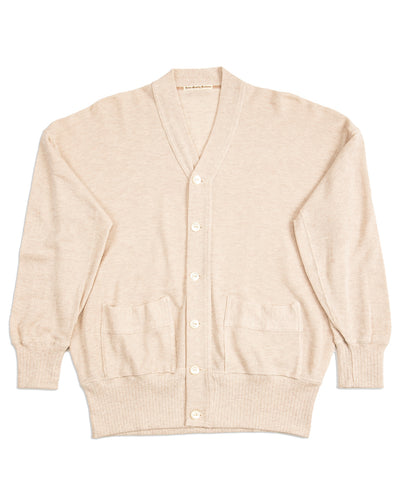 Olde Homesteader Extra Cotton Jersey Cardigan - Ecru - Standard & Strange