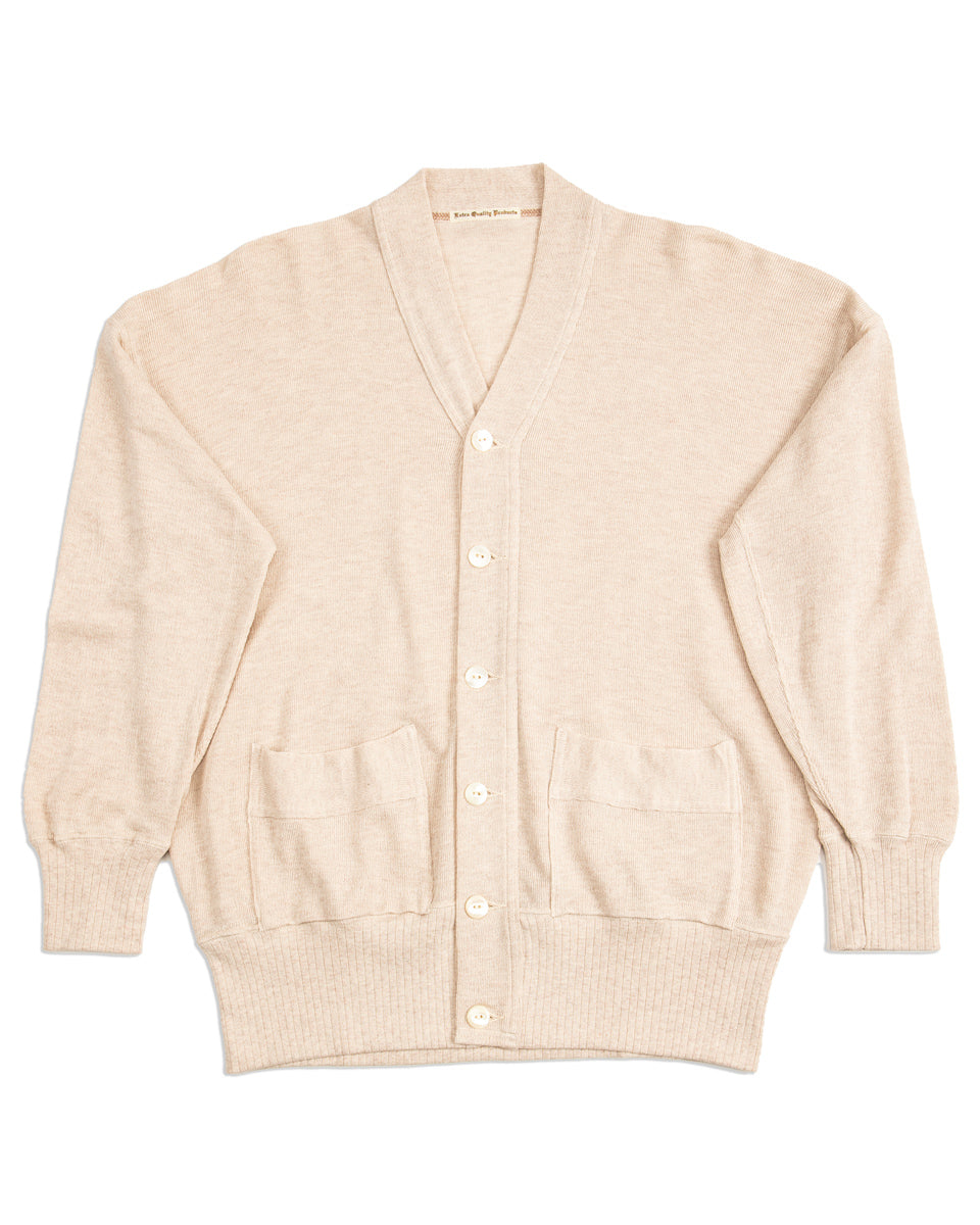 Olde Homesteader Extra Cotton Jersey Cardigan - Ecru - Standard & Strange
