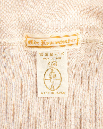 Olde Homesteader Extra Cotton Jersey Cardigan - Ecru - Standard & Strange