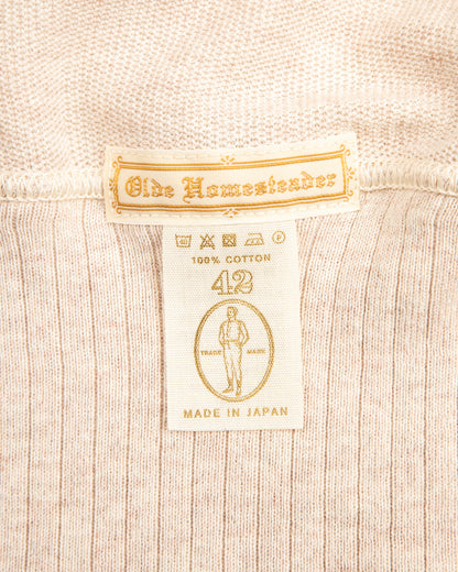 Olde Homesteader Extra Cotton Jersey Cardigan - Ecru - Standard & Strange