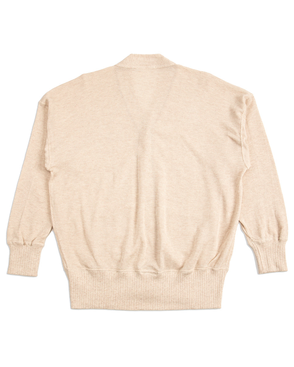Olde Homesteader Extra Cotton Jersey Cardigan - Ecru - Standard & Strange