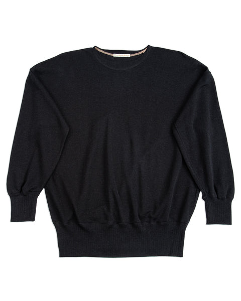 Olde Homesteader Extra Cotton Jersey Crewneck L/S - Black - Standard & Strange