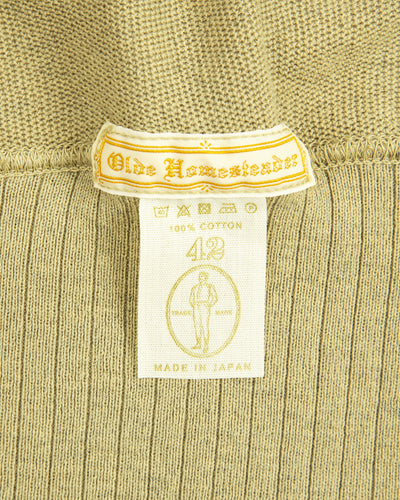 Olde Homesteader Extra Cotton Jersey Crewneck L/S - Olive - Standard & Strange