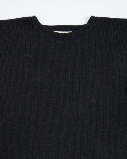 Olde Homesteader Extra Cotton Rib Crewneck L/S - Black - Standard & Strange