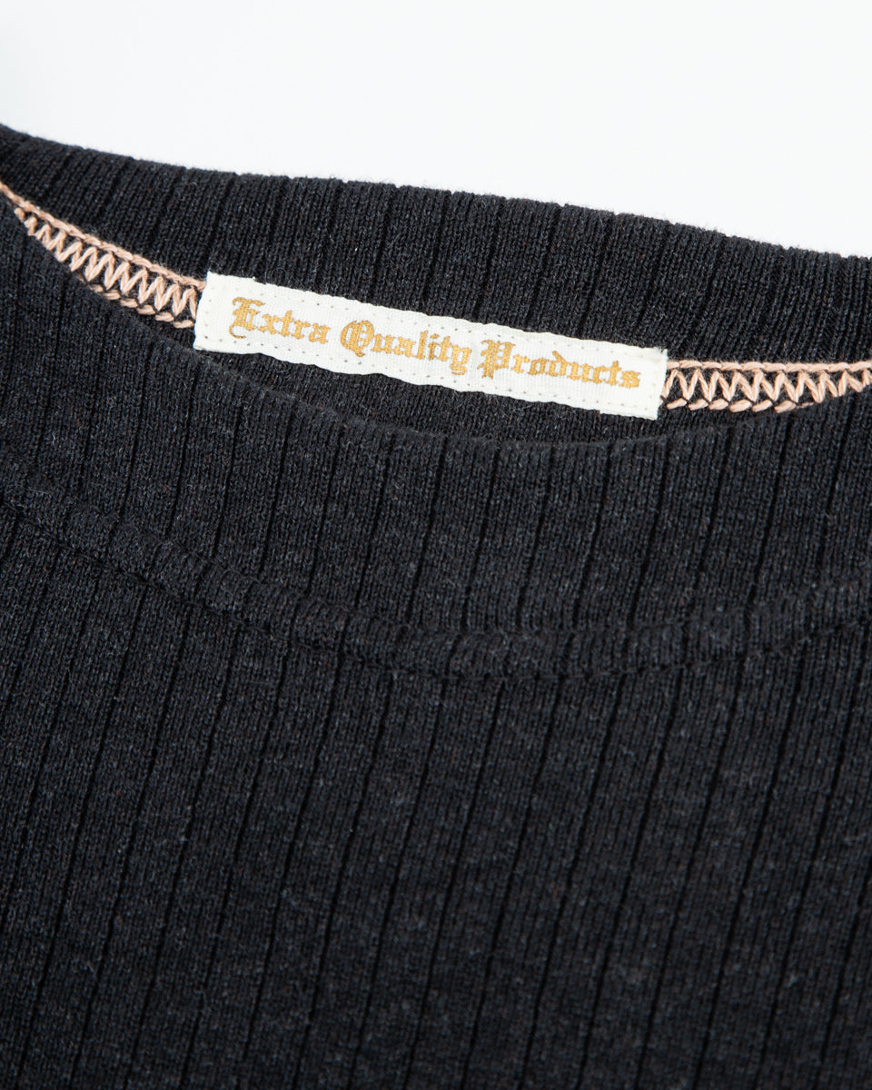 Olde Homesteader Extra Cotton Rib Crewneck L/S - Black - Standard & Strange