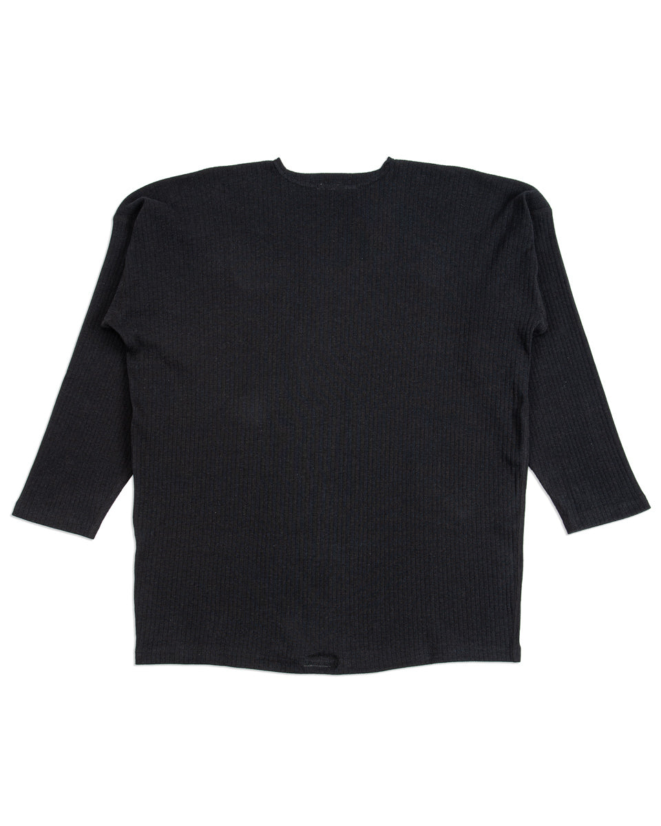 Olde Homesteader Extra Cotton Rib Crewneck L/S - Black - Standard & Strange