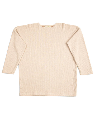 Olde Homesteader Extra Cotton Rib Crewneck L/S - Ecru - Standard & Strange