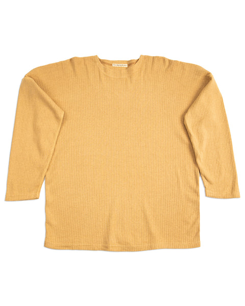 Olde Homesteader Extra Cotton Rib Crewneck L/S - Golden Yellow - Standard & Strange