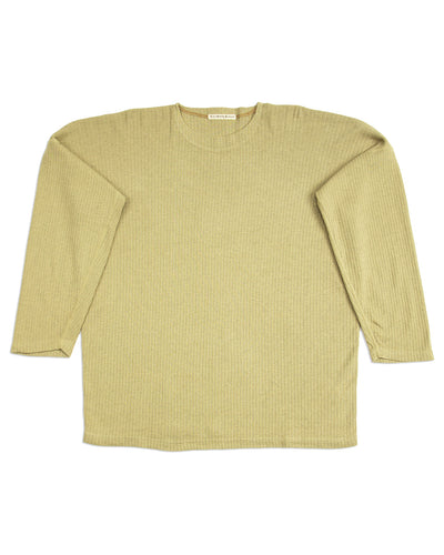 Olde Homesteader Extra Cotton Rib Crewneck L/S - Olive - Standard & Strange