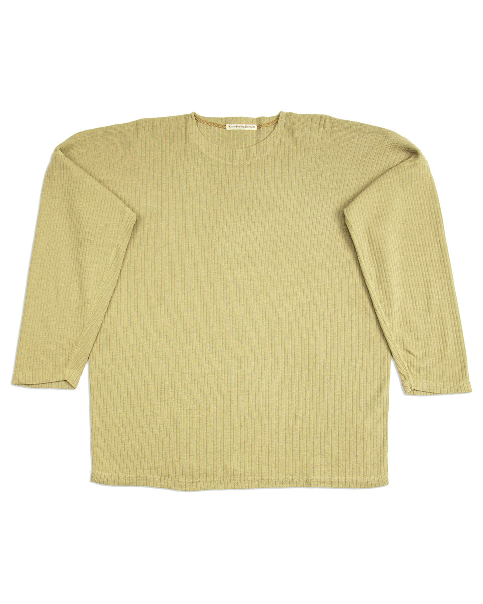 Olde Homesteader Extra Cotton Rib Crewneck L/S - Olive - Standard & Strange