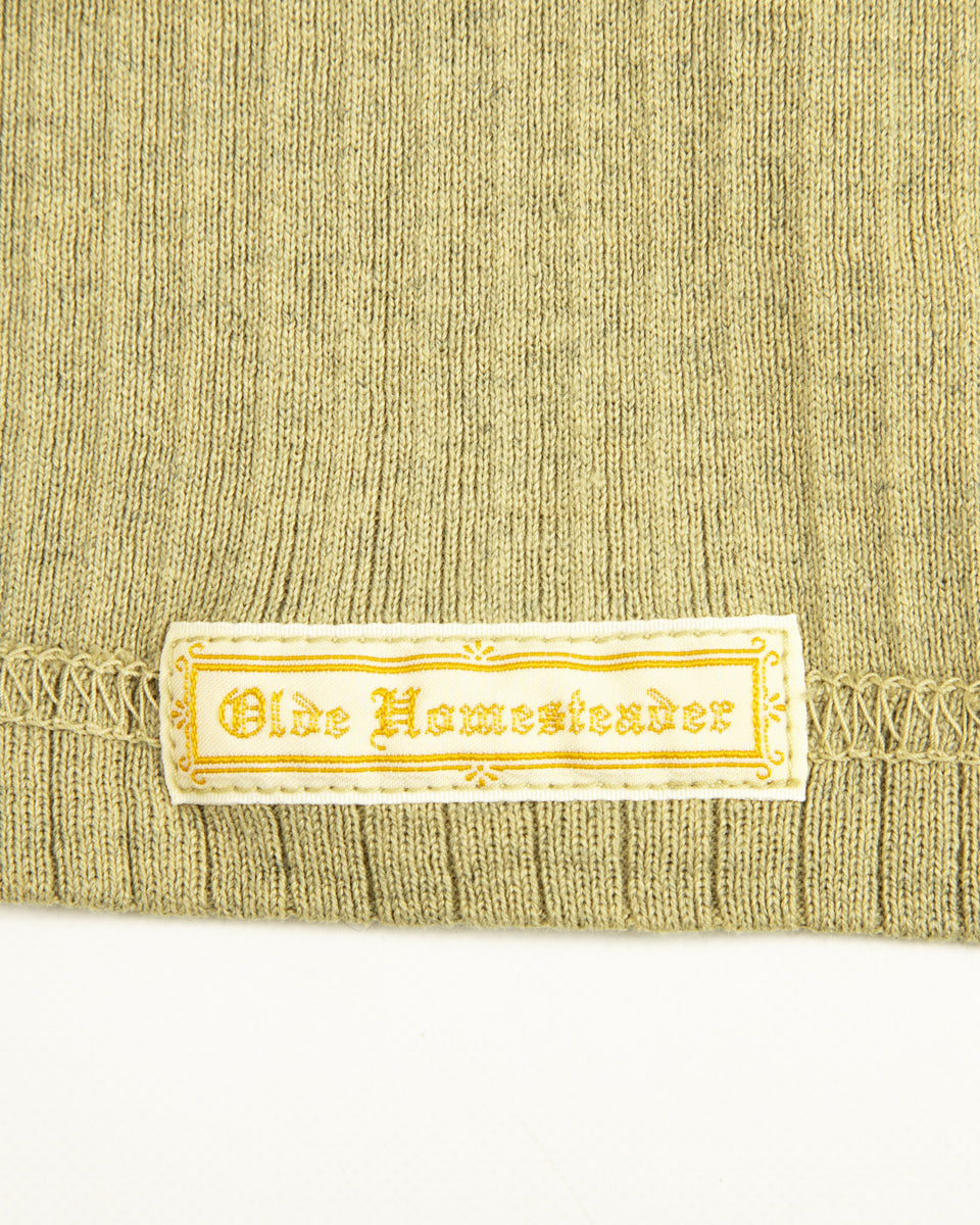 Olde Homesteader Extra Cotton Rib Crewneck L/S - Olive - Standard & Strange