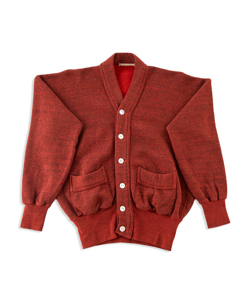 Mix Extra Cotton Fleece Cardigan - Turkey Red