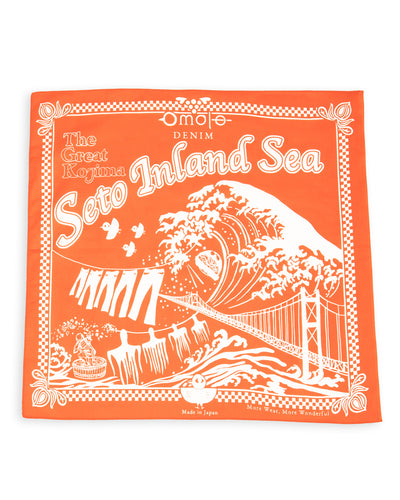 Omoto Denim Reveal Kojima Bandanna - Orange - Standard & Strange