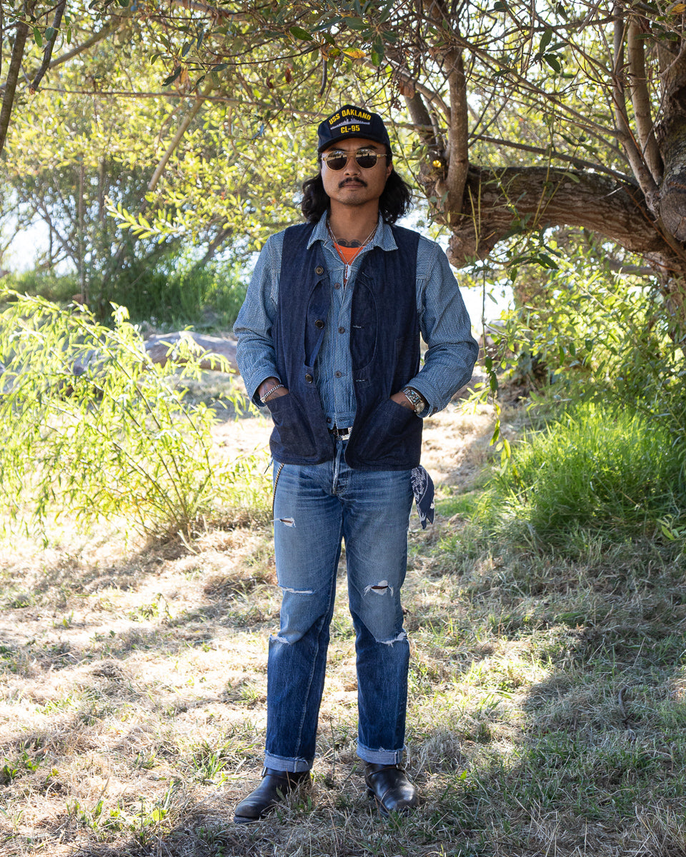 Ooe Yofukuten 1906 Sleeveless Outing Coat - Amoskeag Gold Medal Denim - Standard & Strange