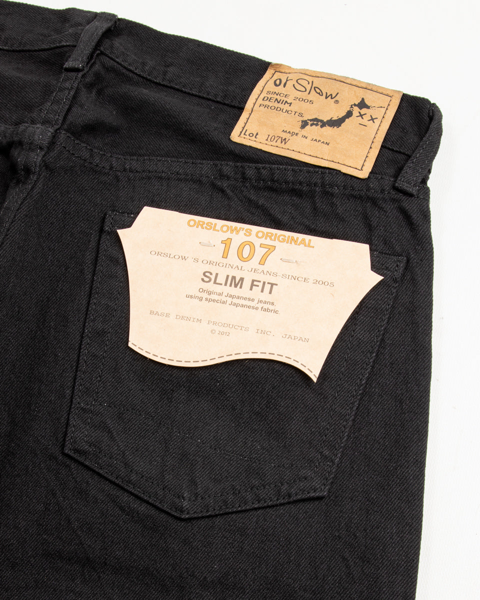 OrSlow 107 Ivy Fit Denim - Black One Wash – Standard & Strange