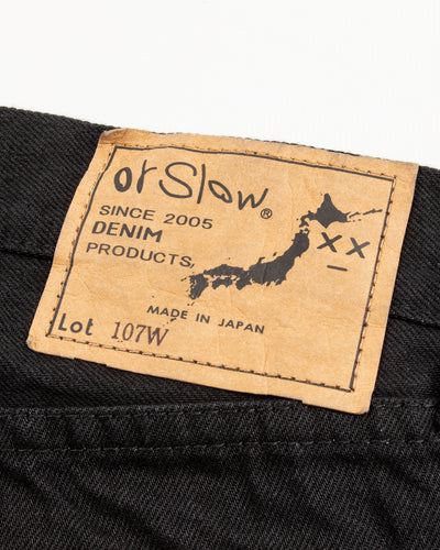 OrSlow 107 Ivy Fit Denim - Black One Wash - Standard & Strange
